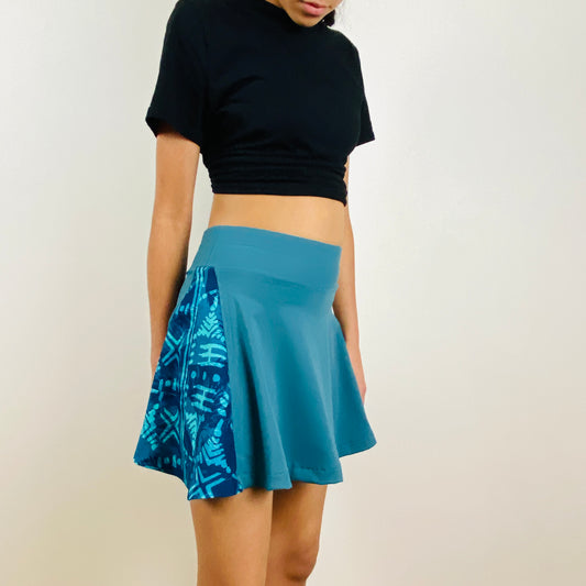 Girls Sports Skort – Teal Performance Skirt with Built-In Shorts